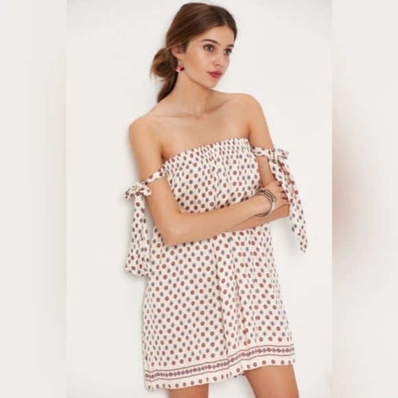 Tularosa Dresses & Skirts - TULAROSA x Revolve Perry Polkadot Scarf Mini Dress small NWT